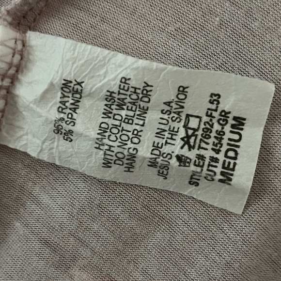 Dress Greyish Pink with flowers size medium - Picture 7 of 7